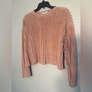 Zara Blush Textured Knit Top